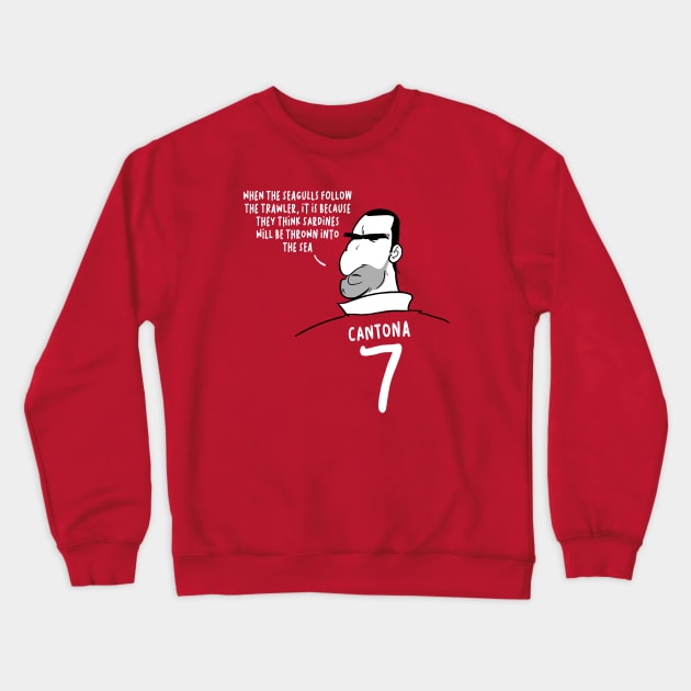 Eric Cantona Manchester Trawler Crewneck Sweatshirt by TerraceTees